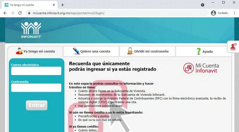 paso 1 para sacar turno en infonavit por internet